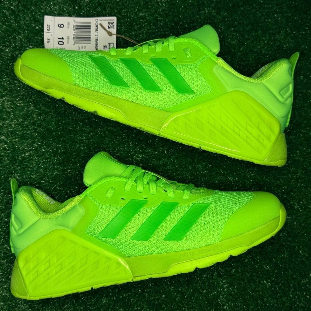 Adidas Dropset 3 Training Shoes Mens 9 Lime Burst Semi Solar Lime IH5248